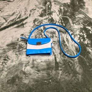 Blue & White Colorblock Crossbody Bag for Women